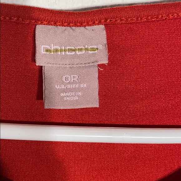 Chico 0 tunic boho design sequins tomato red  LS - Picture 2 of 7